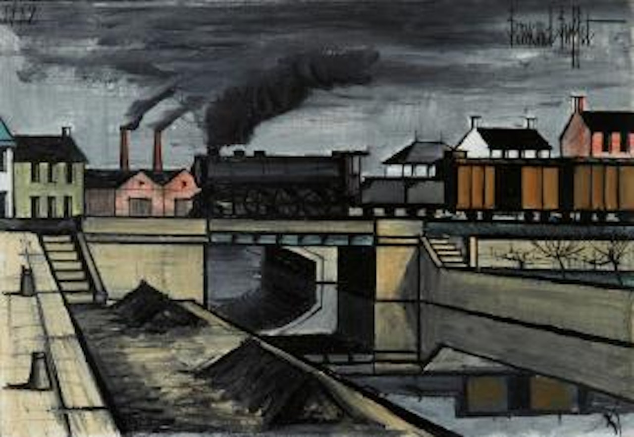 Paysage à la locomotive by Bernard Buffet