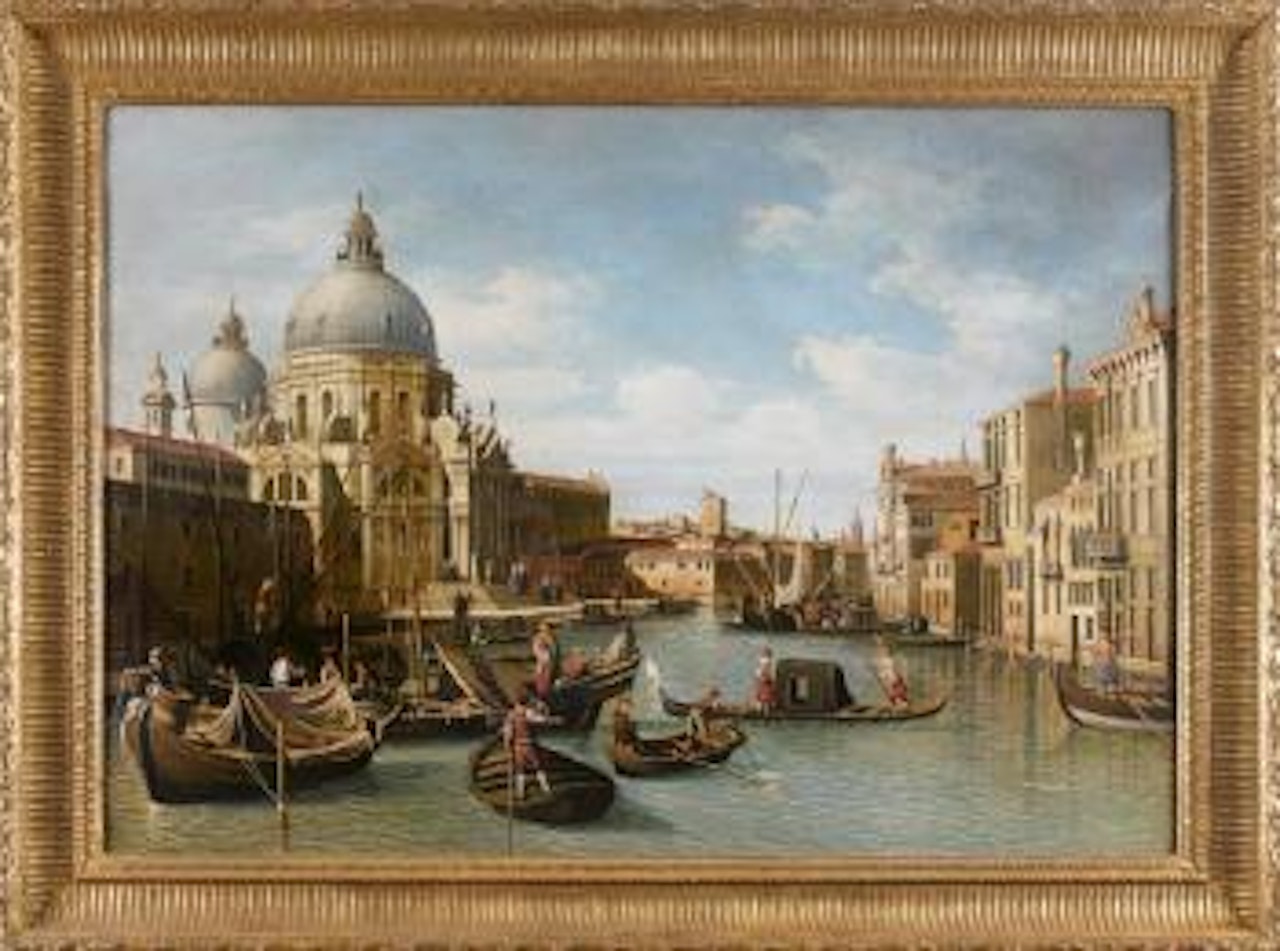 L'entrée du Grand Canal et l'église Santa Maria della Salute by Canaletto