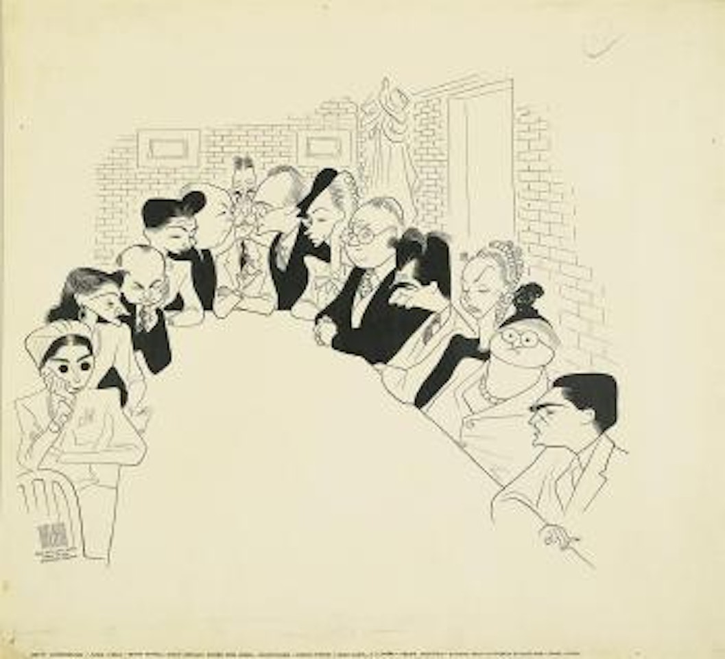 First art critics dinner by Al Hirschfeld