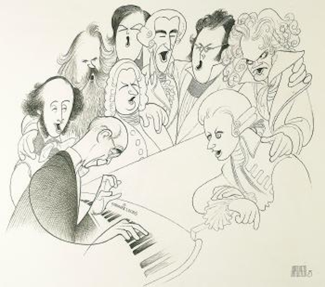 Sing along with Rudolph Serkin by Al Hirschfeld