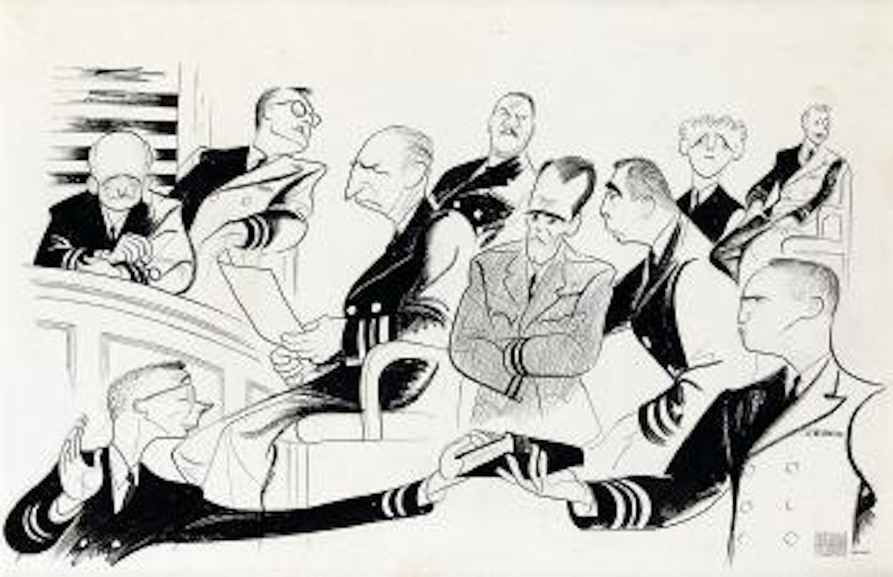 The Caine Mutiny court martial by Al Hirschfeld