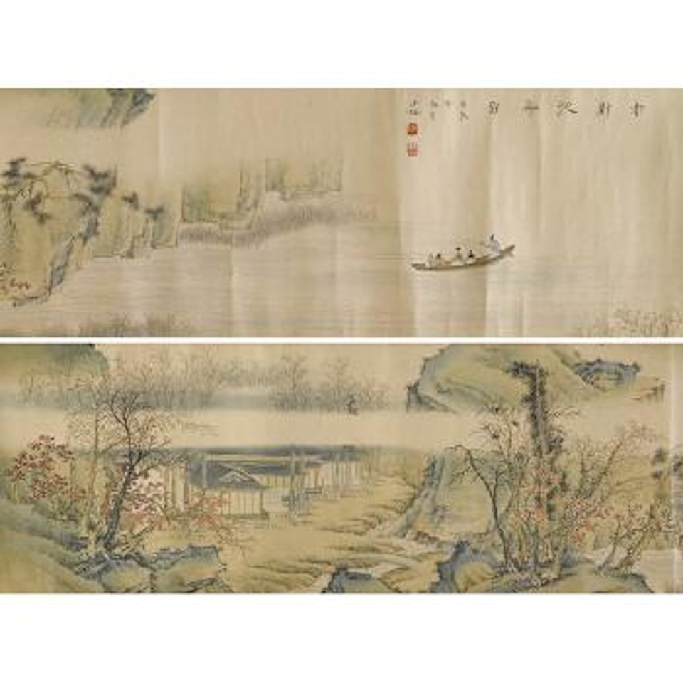 Boating at red cliff by Chen Shaomei