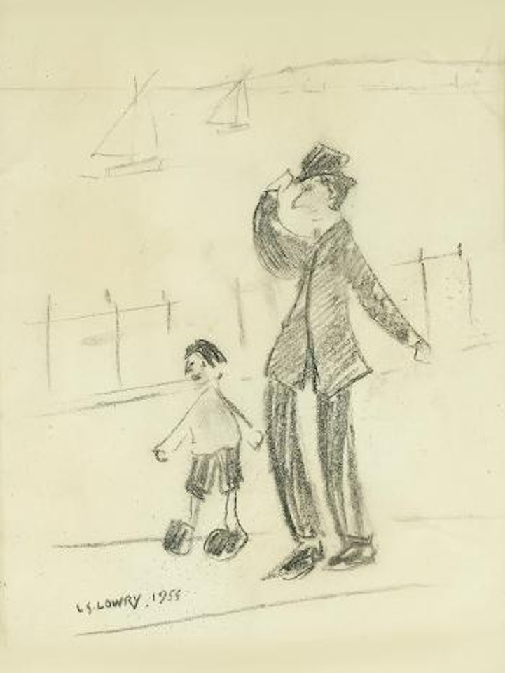 Windy day - Southport by Laurence Stephen Lowry