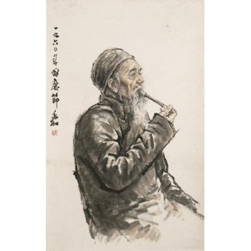 Portrait of an old man by Jiang Zhaohe