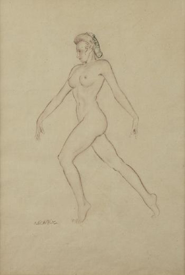 Striding nude by William Russell Flint