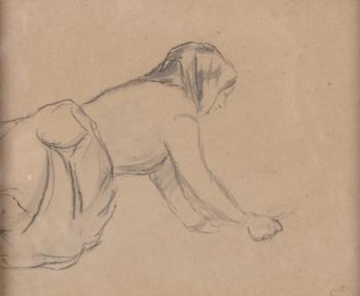 Paysanne agenouillée by Camille Pissarro