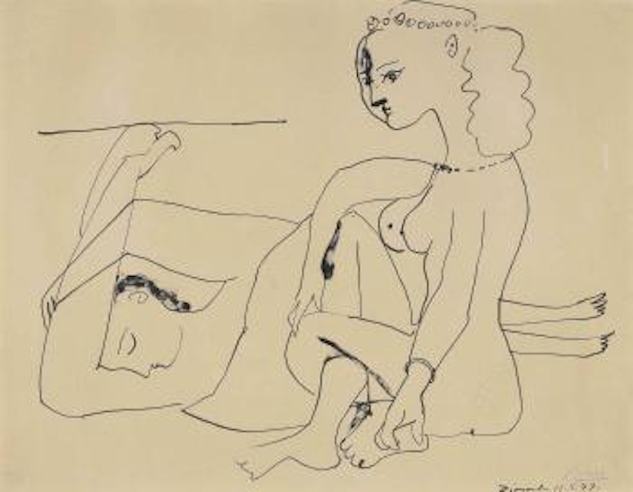 Women on the Beach (B. 789; M. 273) by Pablo Picasso