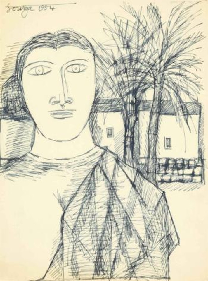 Untitled (Woman in Landscape) by Francis Newton Souza