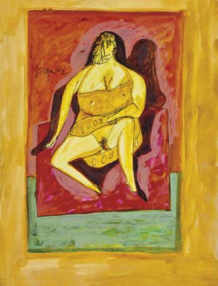 Untitled (Seated Woman) by Francis Newton Souza