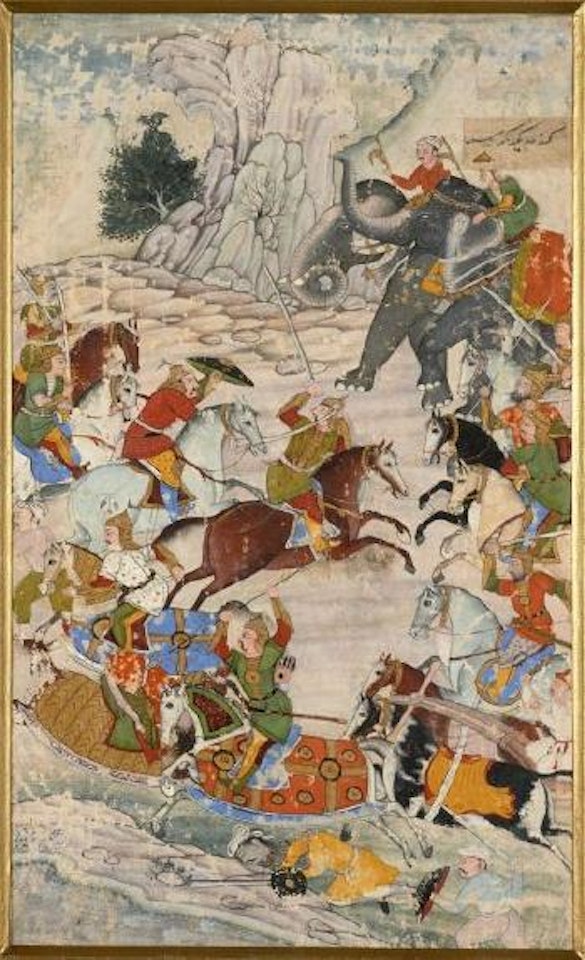 Scène de bataille, Inde Moghole by Mughal School