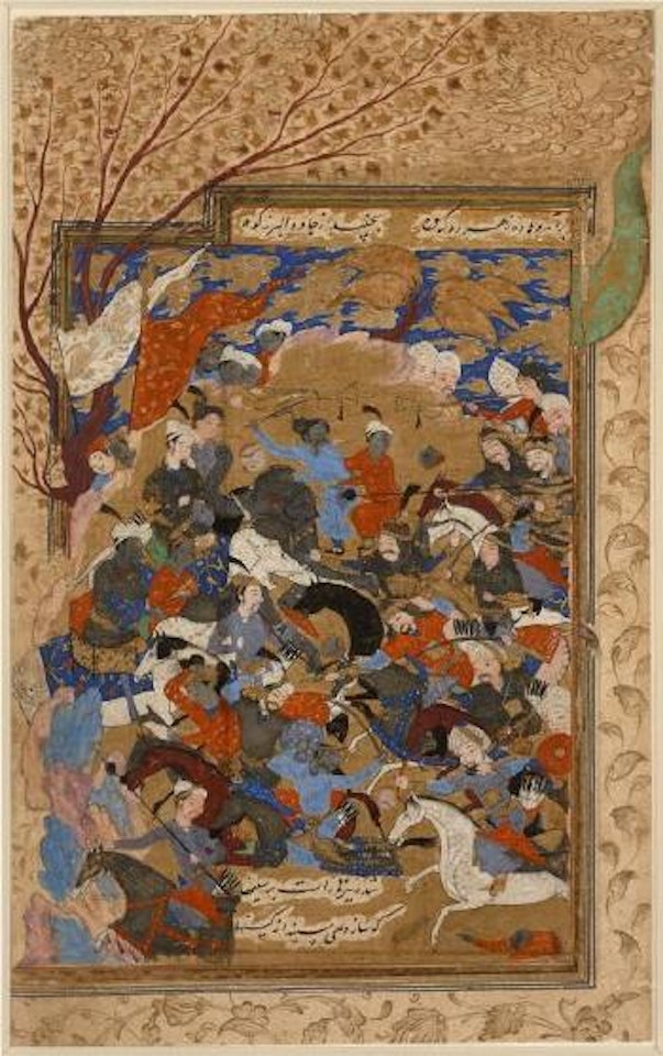 Scène de bataille by Safavid School