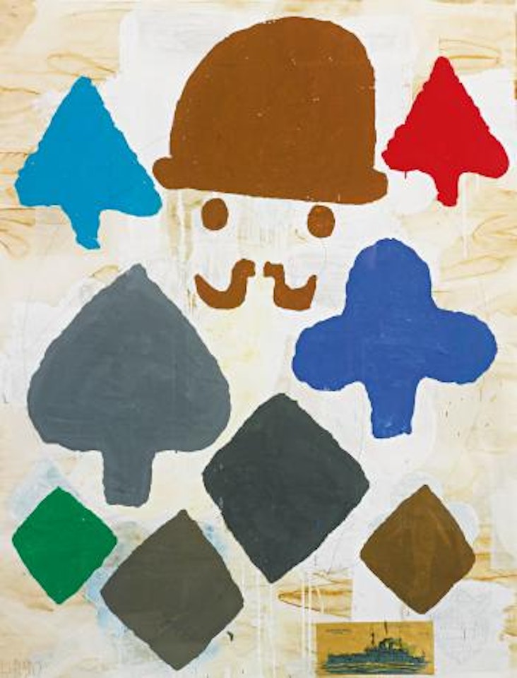 Composition with Hat by Donald Baechler