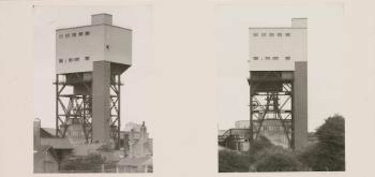 Winding Tower (Diptych) by Bernd & Hilla Becher