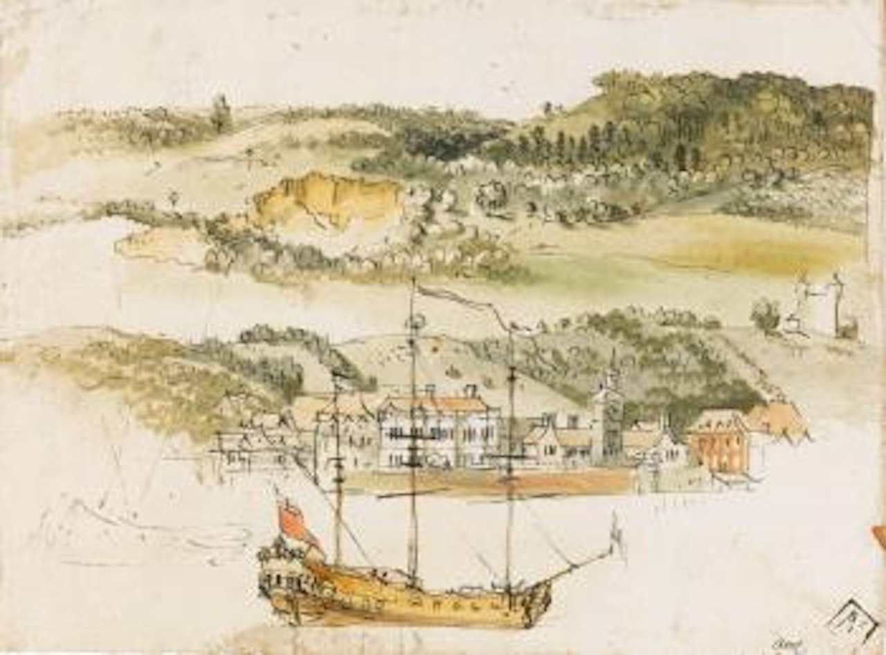 A panoramic view of Greenwich by English School