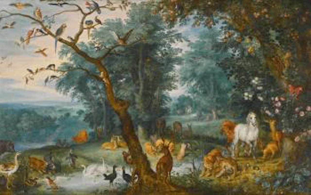 Paradise landscape with the fall of man by Jan Brueghel the Younger