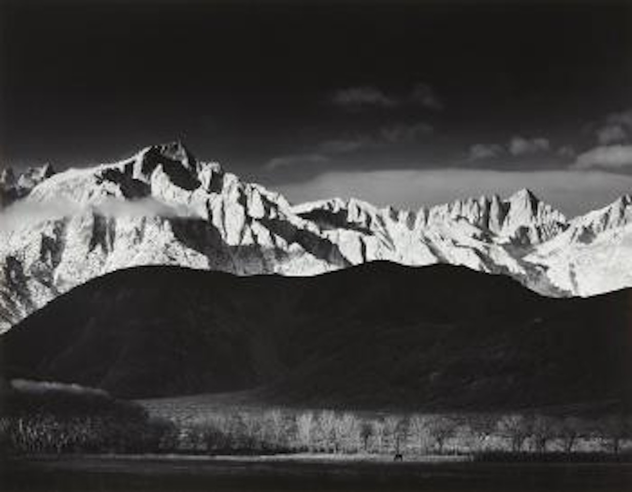 Winter Sunrise, Sierra Nevada from Lone Pine, California by Ansel Adams