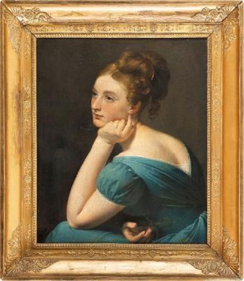 Jeune fille pensive by Claude Marie Dubufe