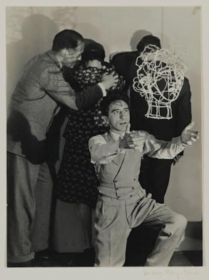 Jean Cocteau on The Set of The Film Le Sang D'un Poète by Man Ray