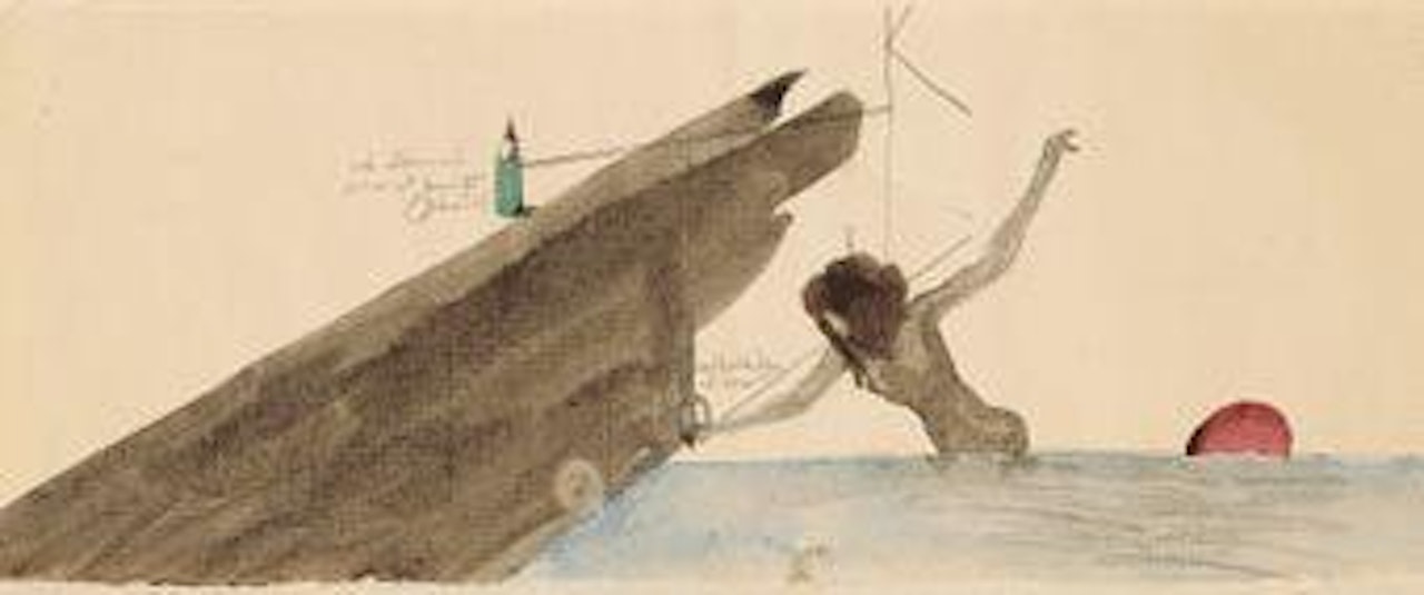 Kerstin im Wasser by Horst Janssen