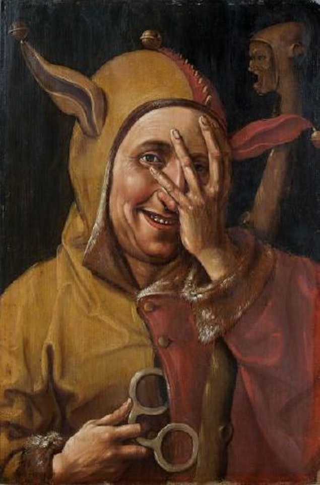 Fou regardant à travers ses doigts by Dutch School
