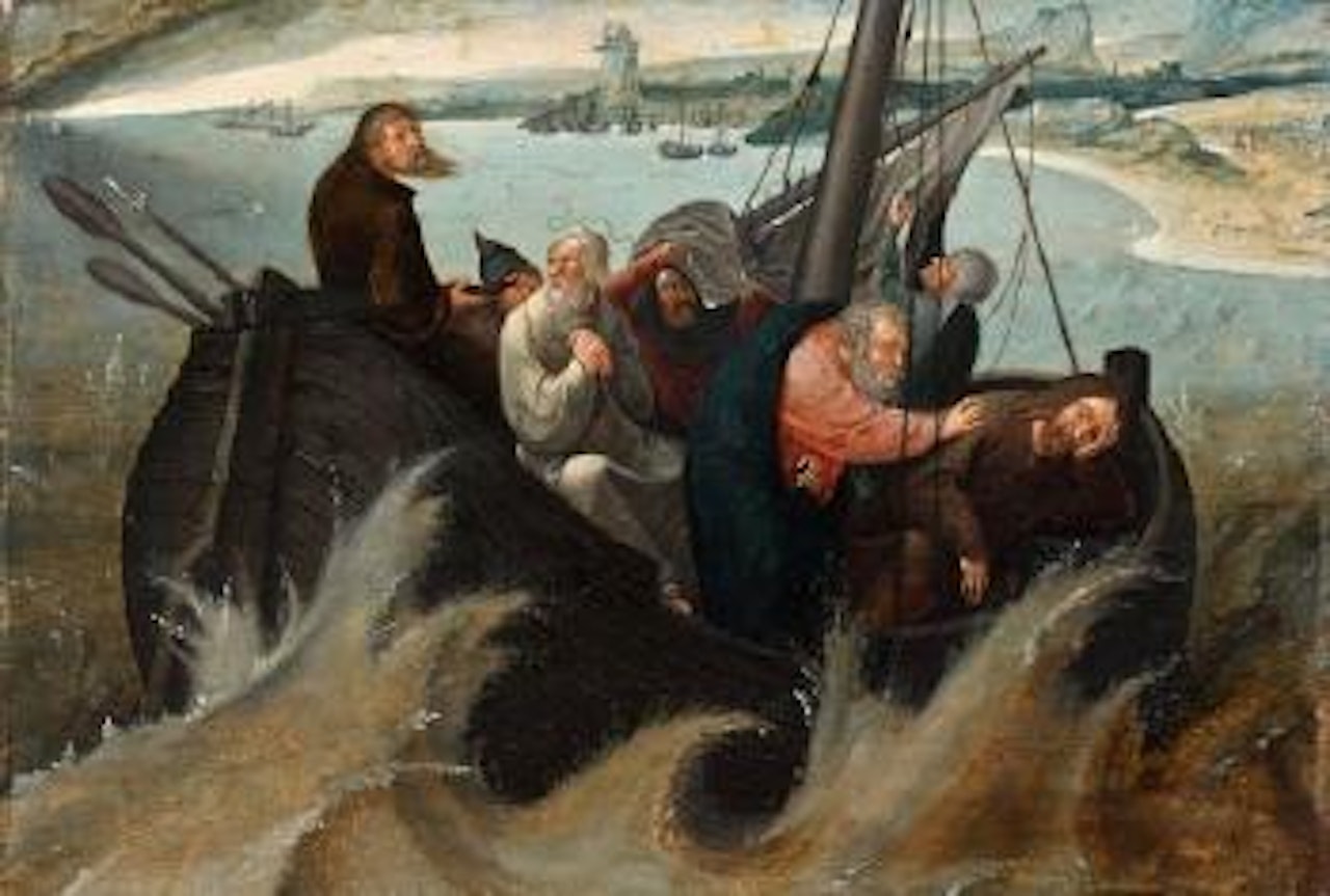 Le Christ et les apôtres dans la tempête by Dutch School