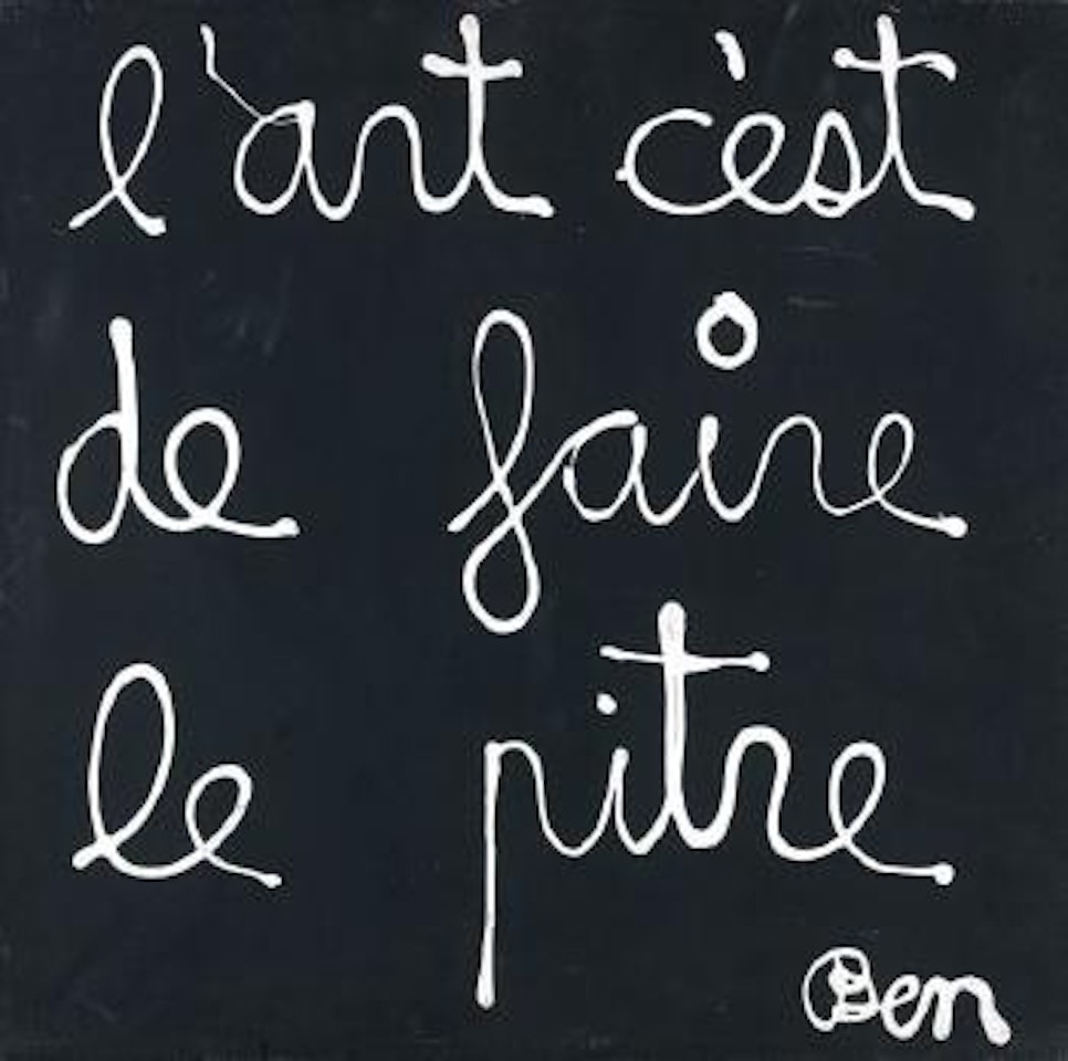 L’art c’est de faire le pitre by Ben Vautier
