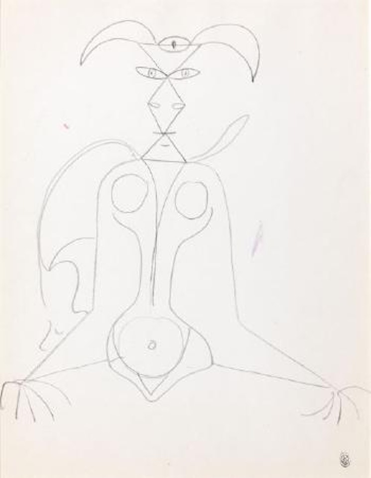 Sphinge de face by Jean Cocteau