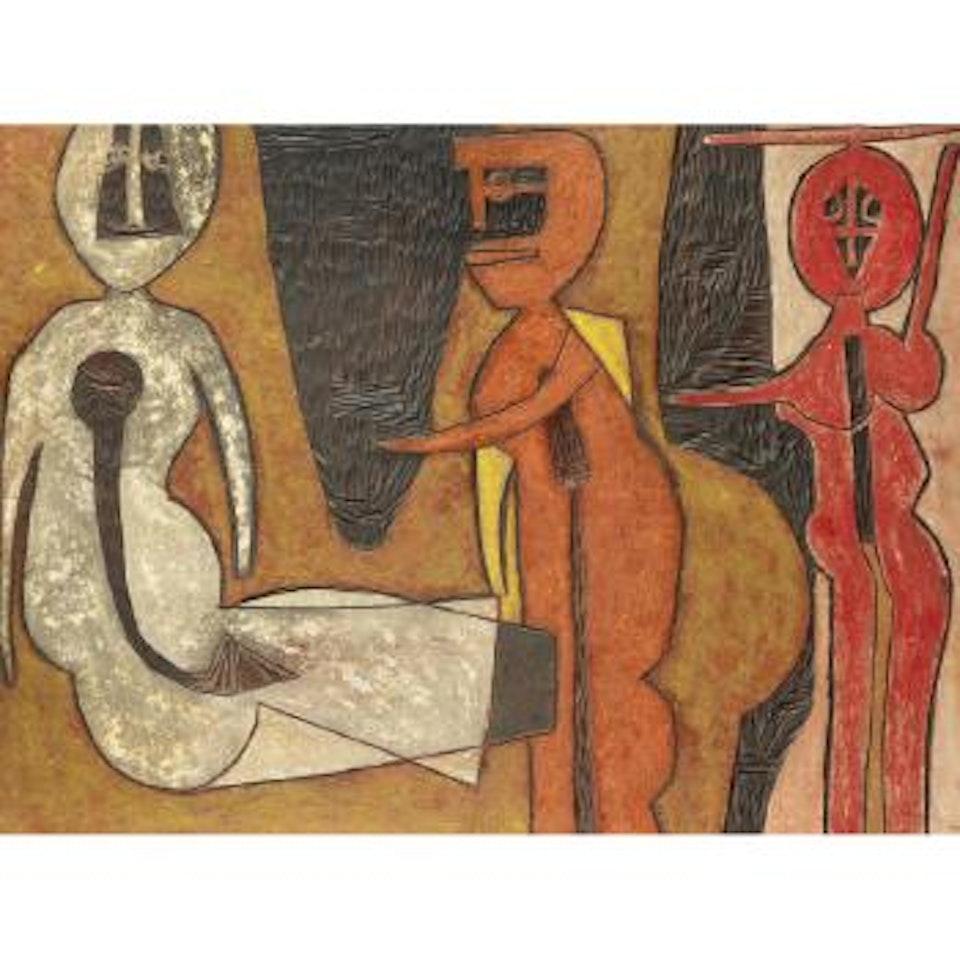 Three figures by Cecil Skotnes