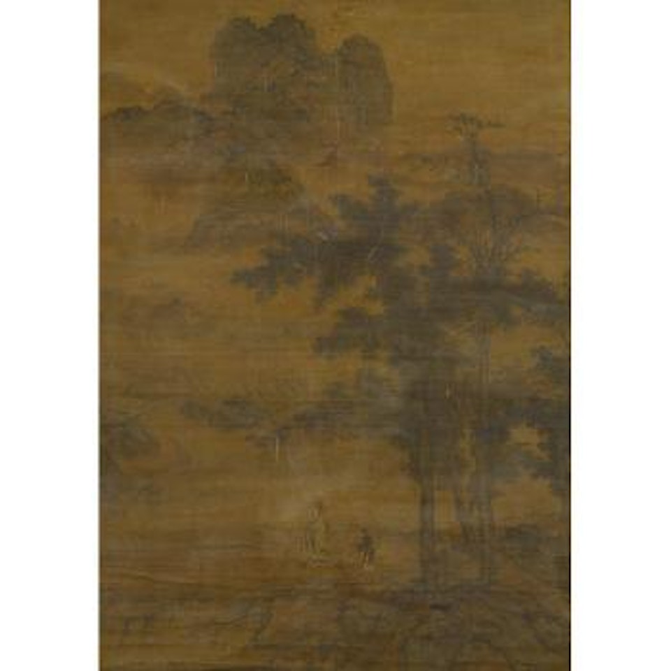 Scholar and Attendant in a Mountainous Landscape by Chinese School