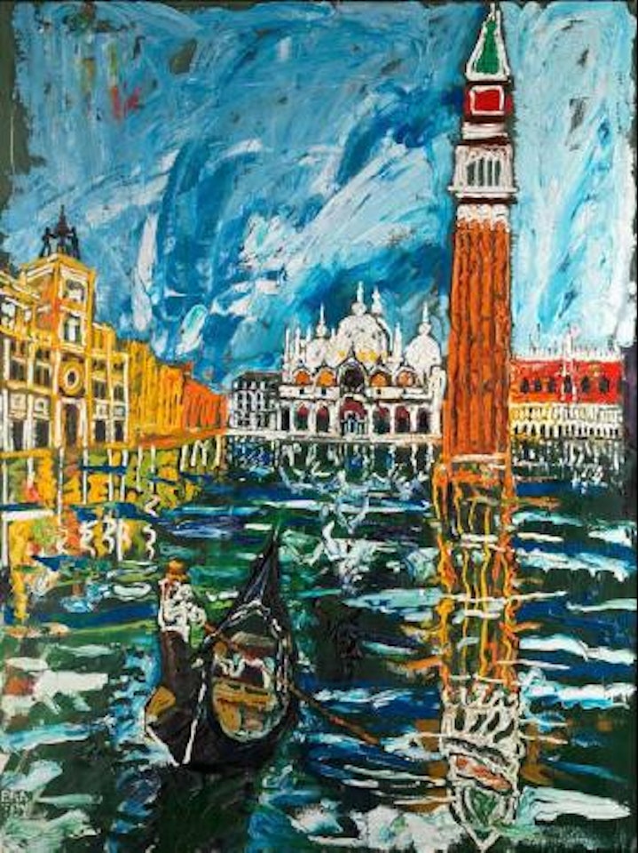 St Marks from the canal by John Bratby