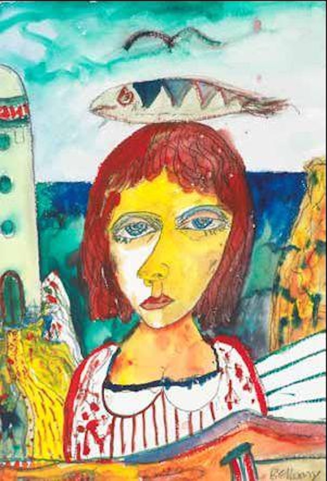 Woman with fish by John Bellany