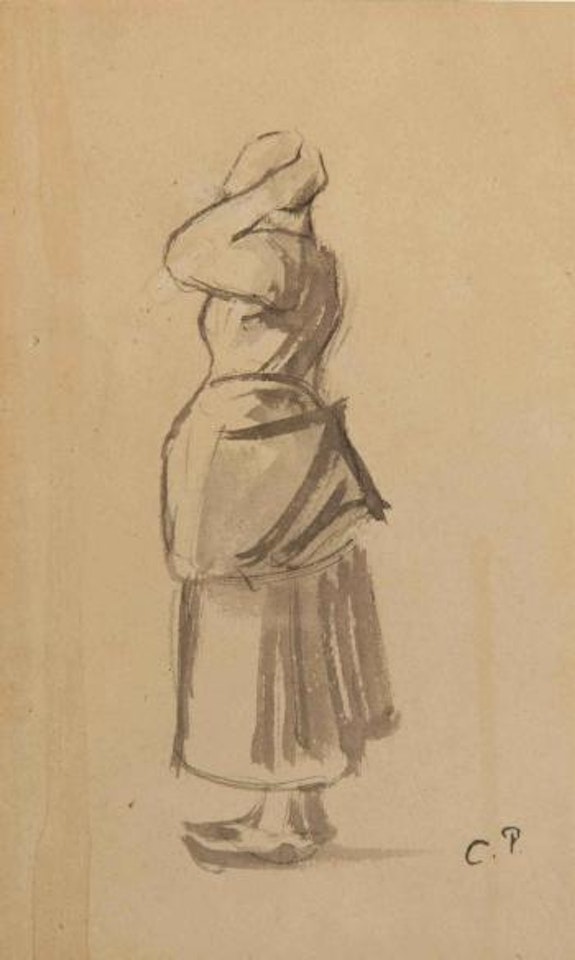 Paysanne de dos by Camille Pissarro