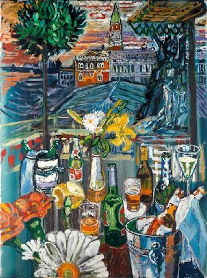 Casanova's Getaway, view from Danielle restaurant of Doge's Palace by John Bratby