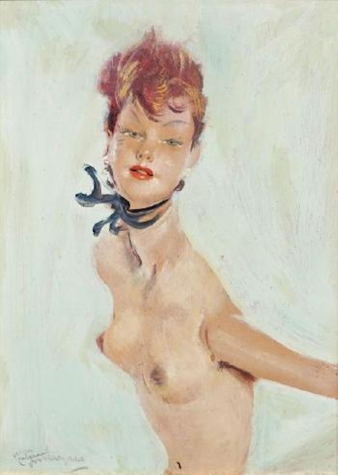 Portrait de Grace, nue en buste by Jean Gabriel Domergue