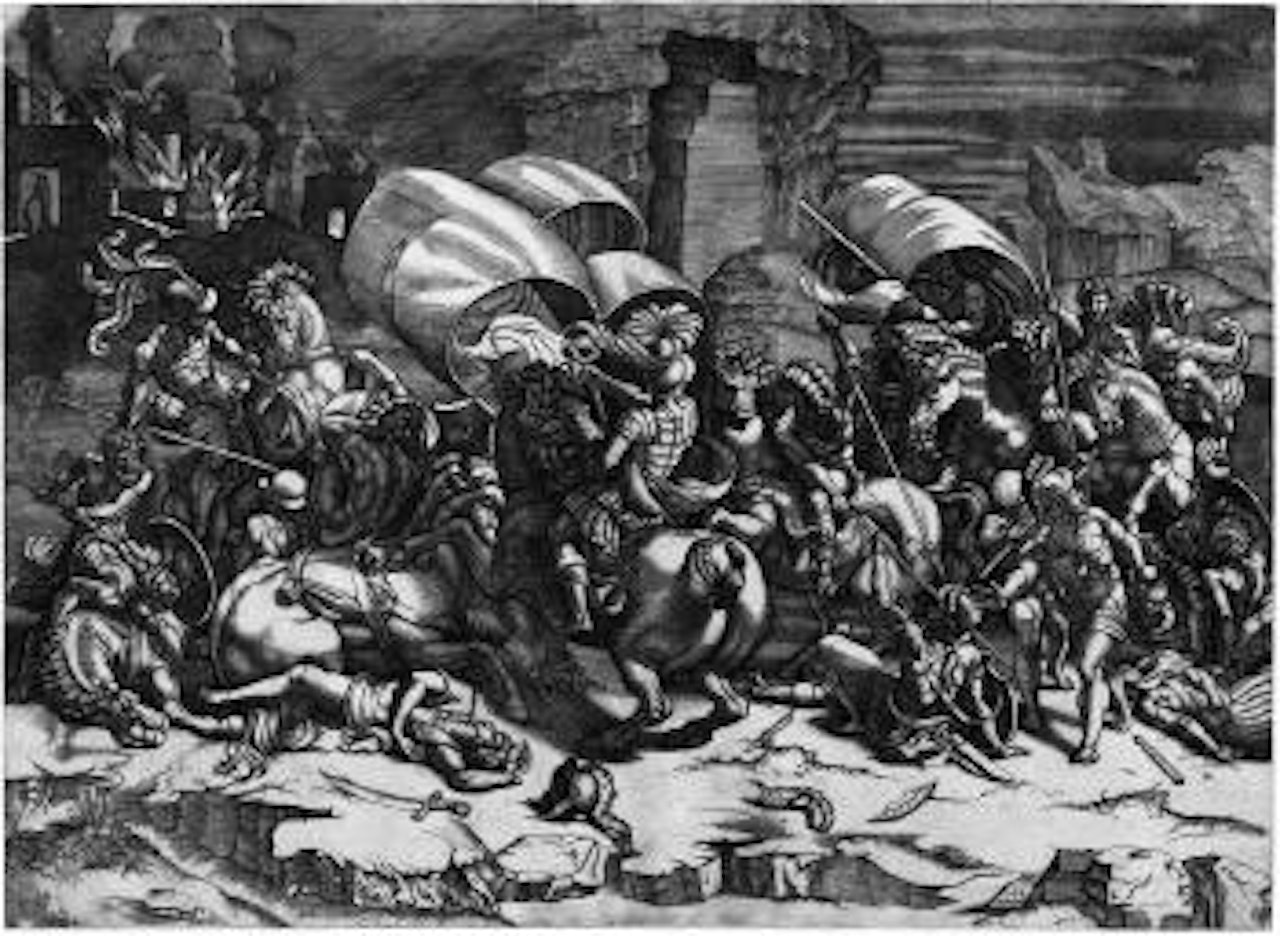 Auf einem Erdhügel sitzender Bettler by Attributed to Rembrandt Harmensz van Rijn