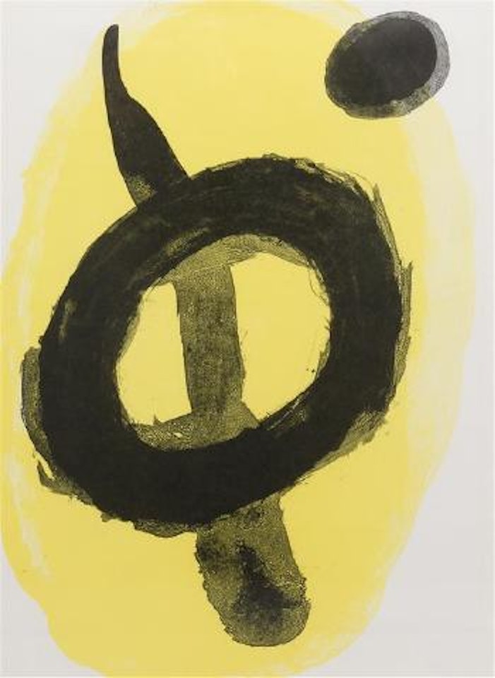 Yellow from Derrière le miroir by Joan Miró