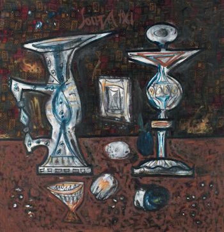 Still life with fruit by Francis Newton Souza