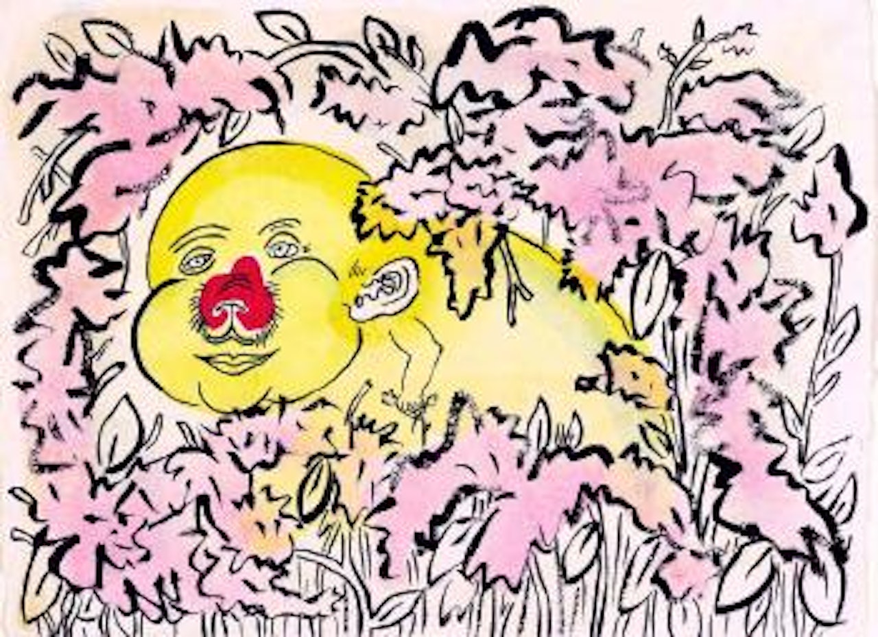 Roger in the Flowers by Keith Haring