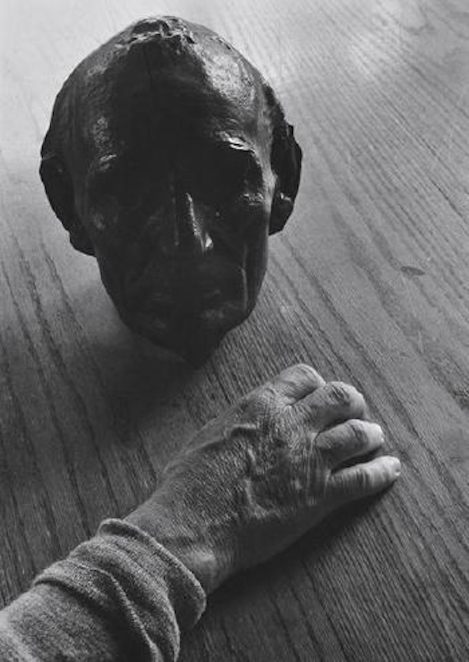 Life Mask Of Lincoln, Hand of Carl Sandburg by Edward Steichen