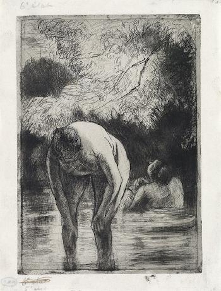 Deux Baigneuses by Camille Pissarro