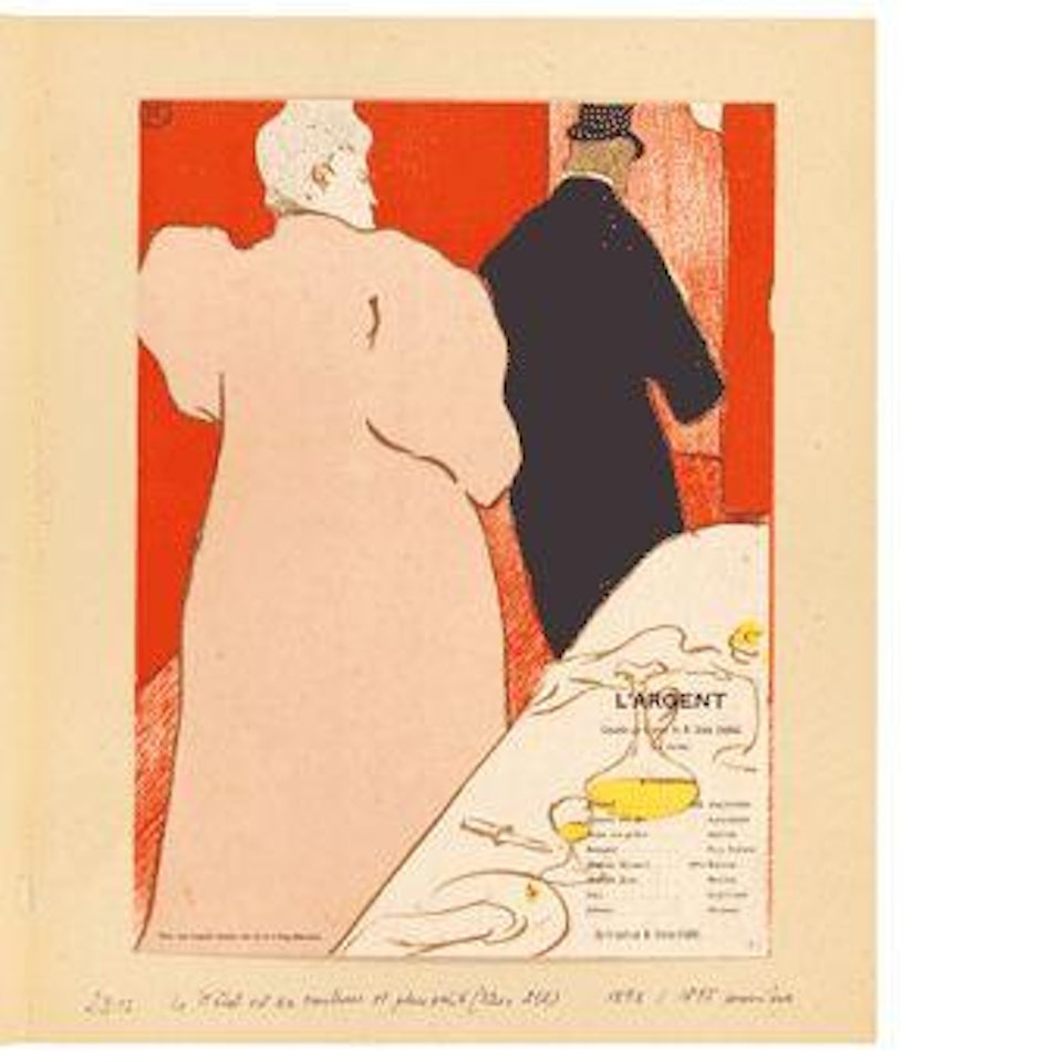 Programme pour 'L'Argent' (Un Monsieur et une Dame) by Henri de Toulouse-Lautrec
