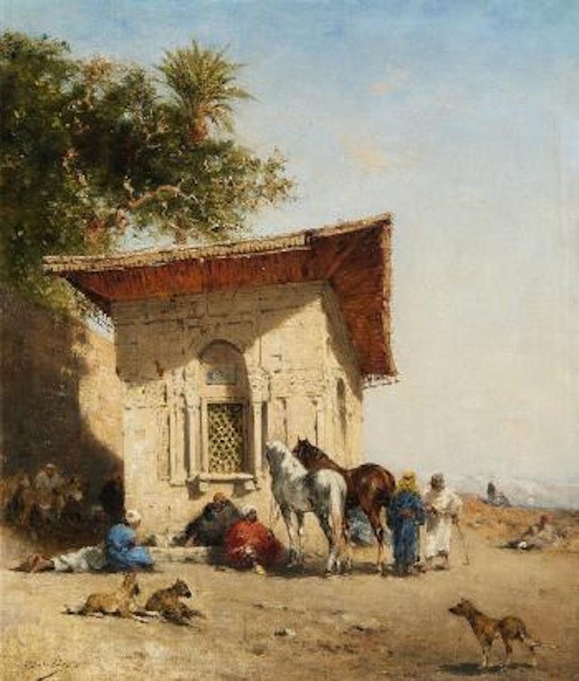 Rast In Einer Oase by Narcisse Berchere