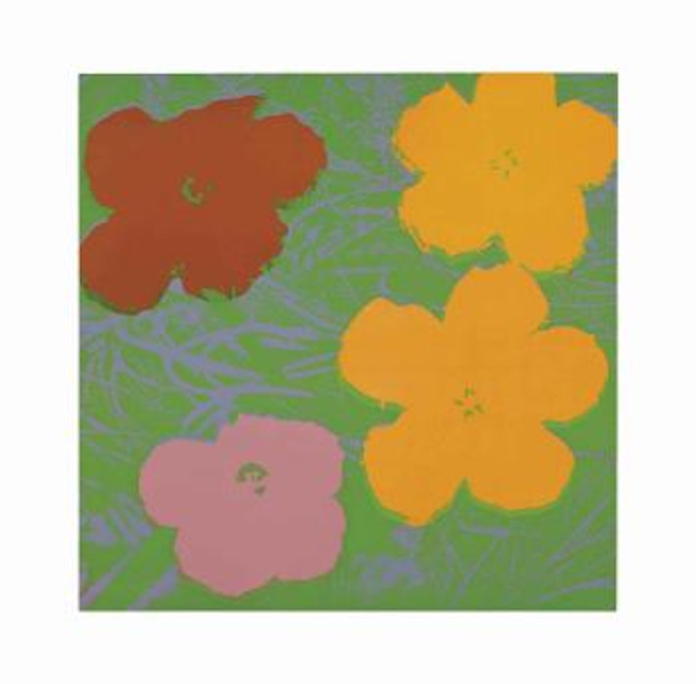 Flowers: one plate by Andy Warhol