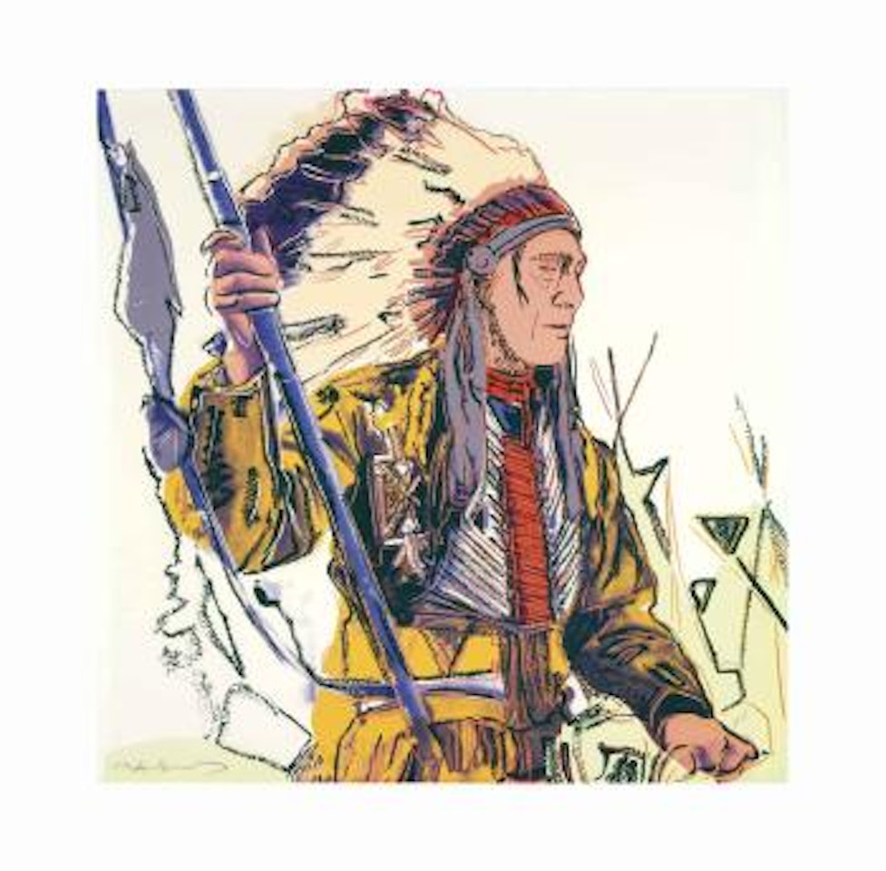 War Bonnet Indian, from Cowboys and Indians by Andy Warhol