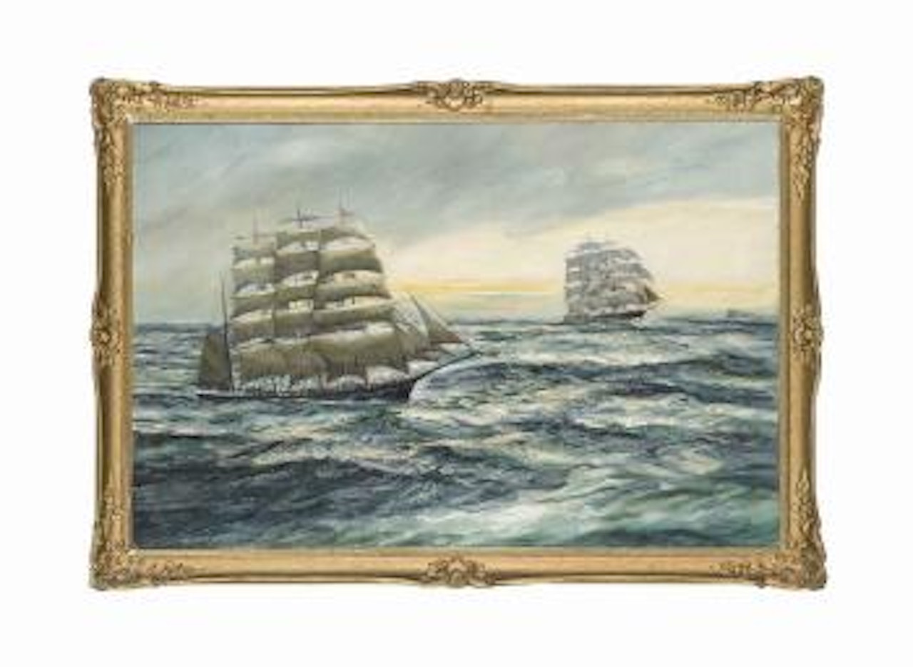 Cutty Sark leading Shenandoah off the Horn, 1895 by Henry Scott