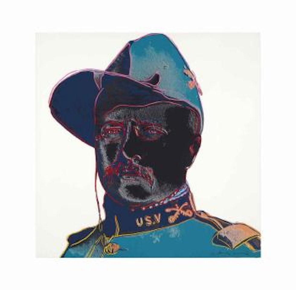 Teddy Roosevelt from Cowboys and Indians by Andy Warhol