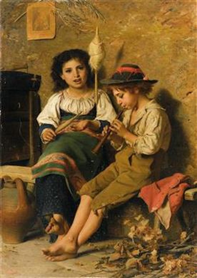 The Little Flute Player by Luigi Bechi