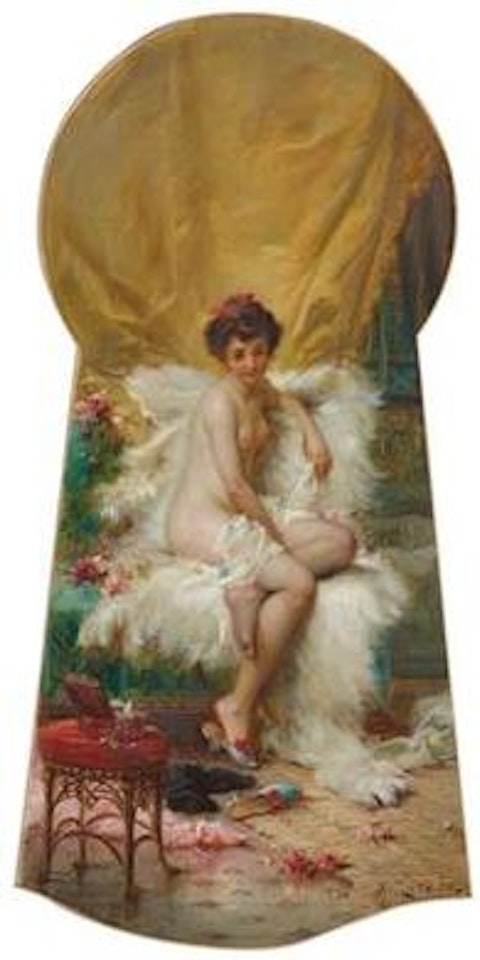Looking Through the Keyhole by Hans Zatzka