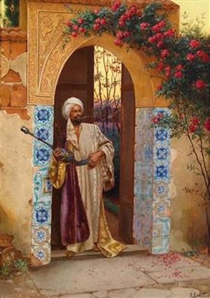 At the Entrance to the Palace Garden by Rudolf Ernst
