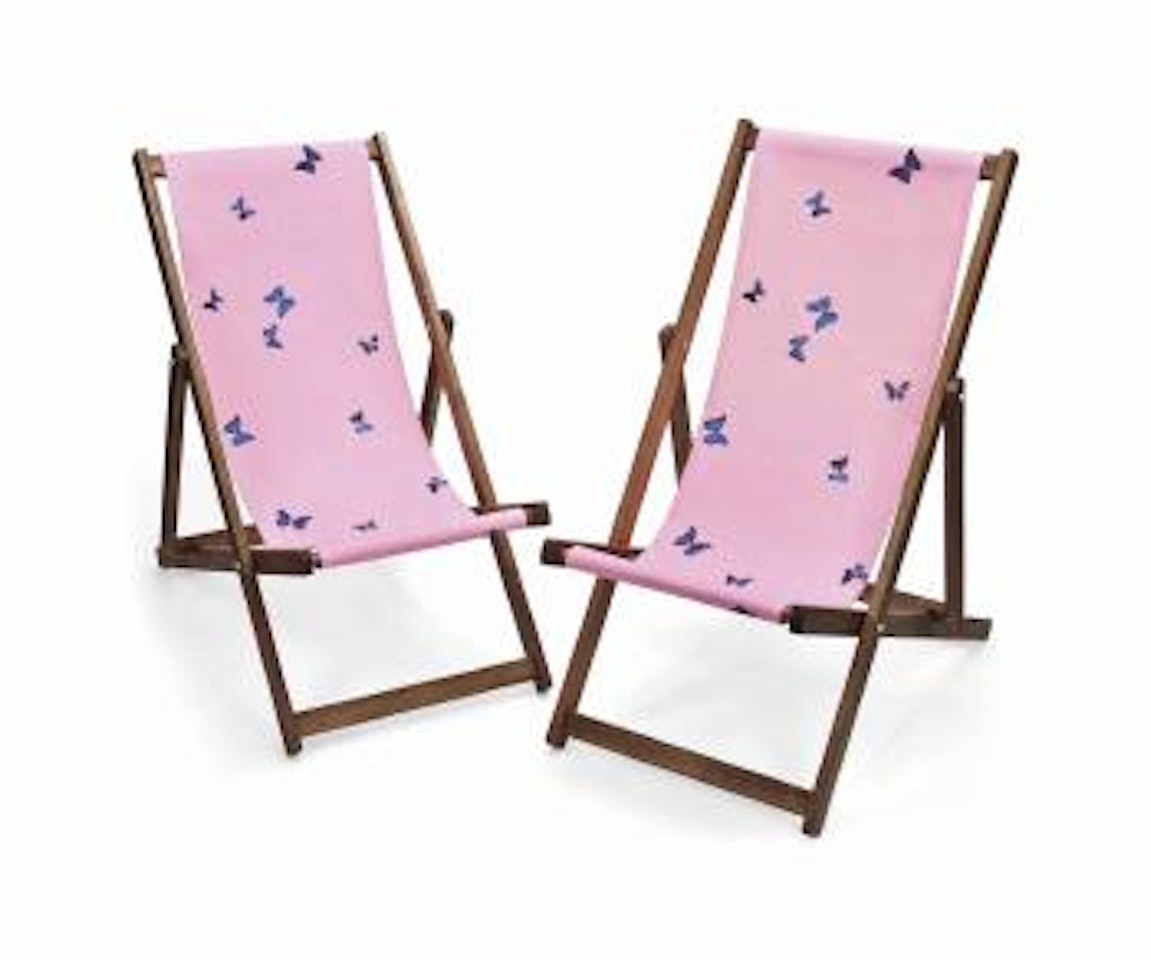 Two deck chairs by Damien Hirst